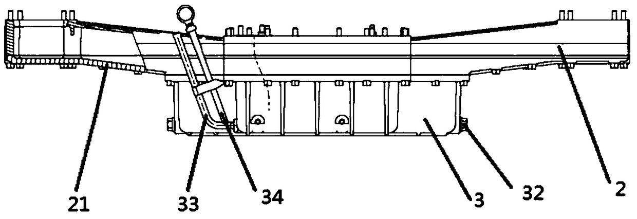 An oil pan assembly for a two-stroke horizontally opposed piston and opposed cylinder engine