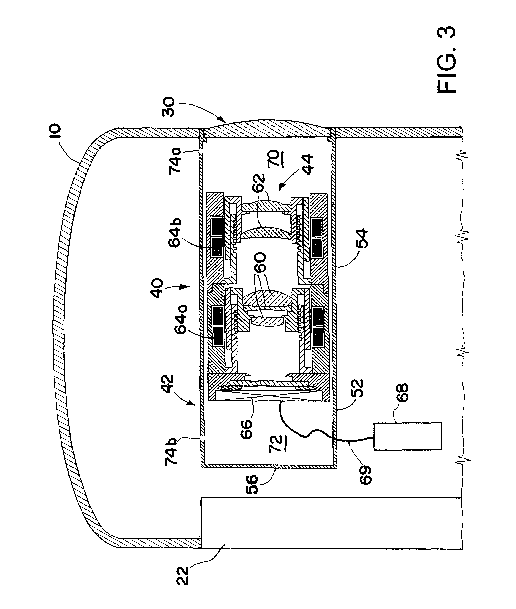 Shock damping of optical lens components