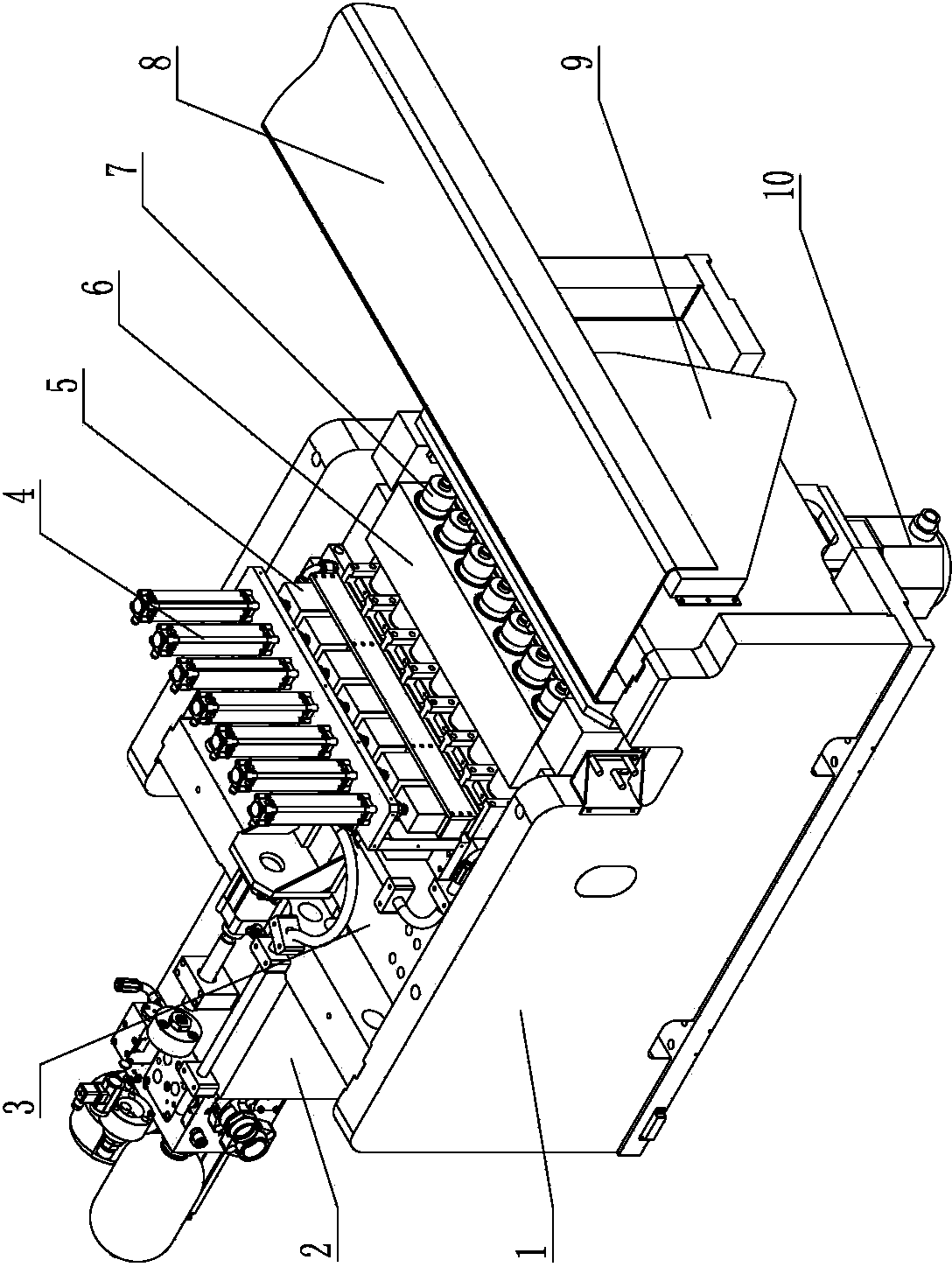 Wing surface punching device of automobile U-shaped beam