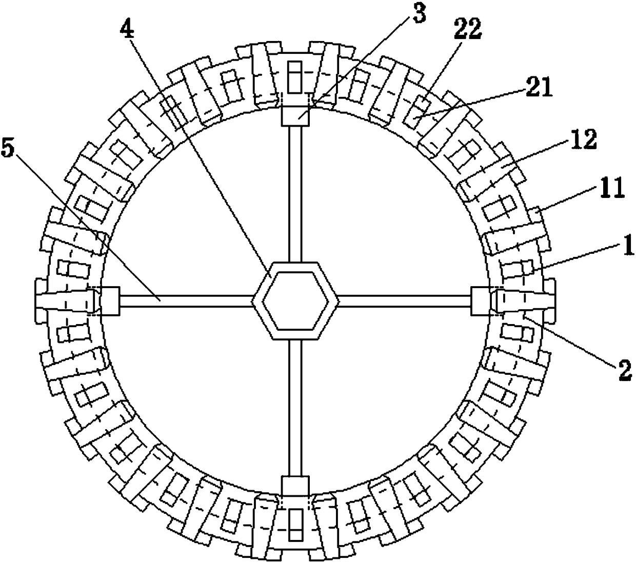 Small-scale micro tillage machine with composite walking wheels