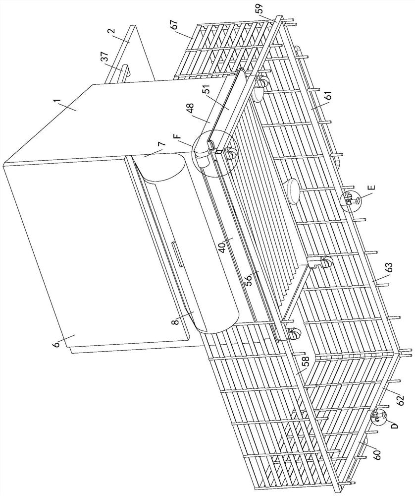 Movable chicken house free of manure cleaning