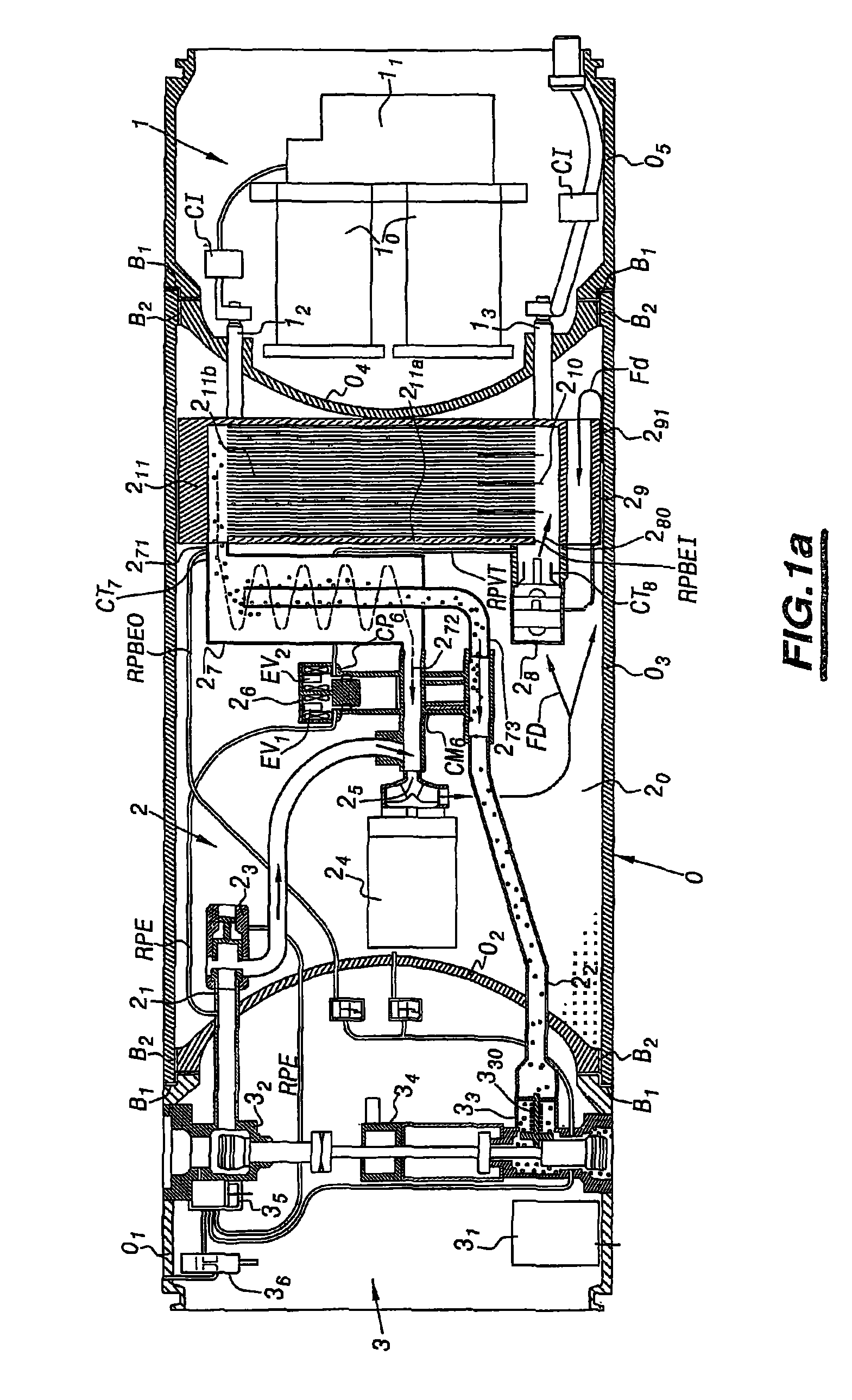 Propulsion cell for a device in an aquatic medium