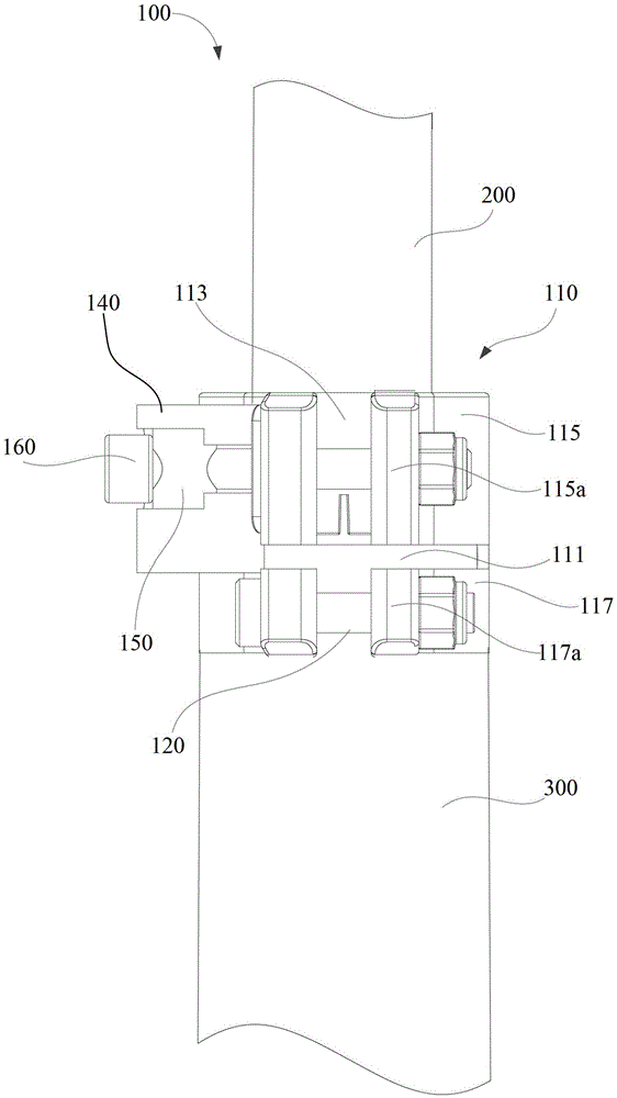 Lifting rod locking structure of lamps and floodlights using the lifting rod locking structure