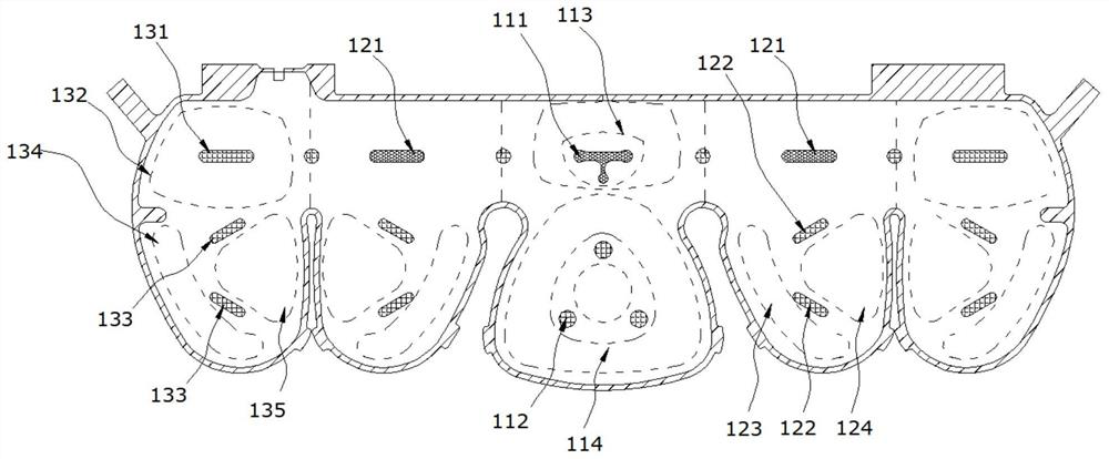 Waist air bag formed through one-time weaving