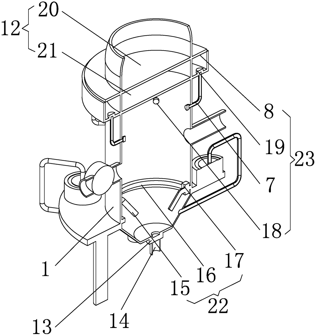 High-dust flue gas desulfurization and washing tower