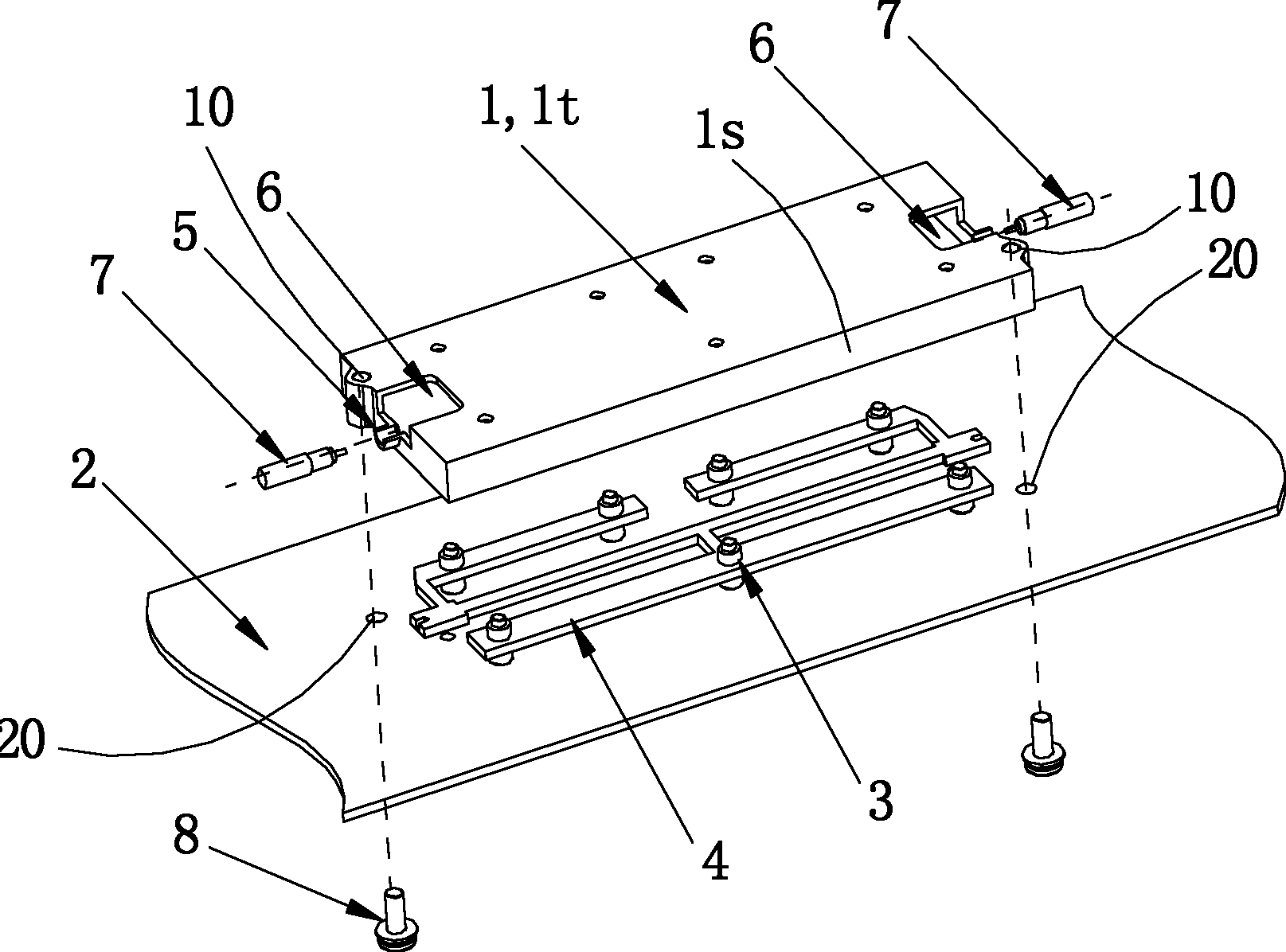 Strip line radio-frequency unit and packaging structure thereof