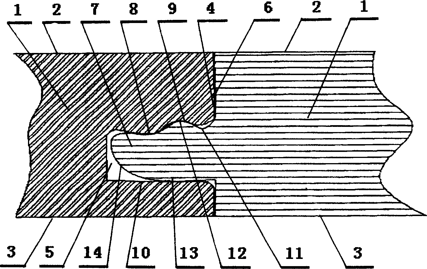 Reinforced composite floor board and method of increasing its work surface fastening force