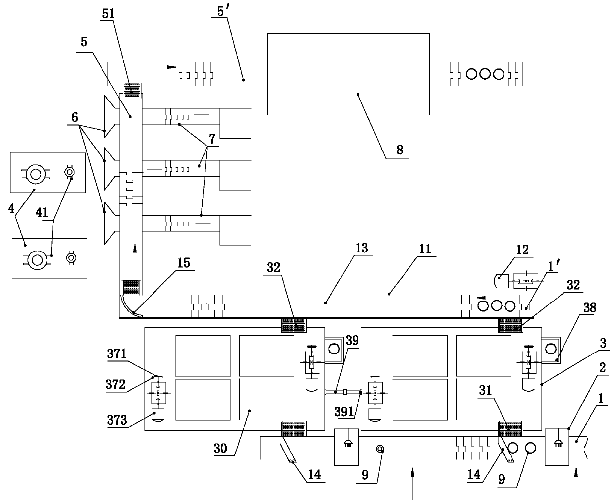 Bearing ring grinding workshop detection line