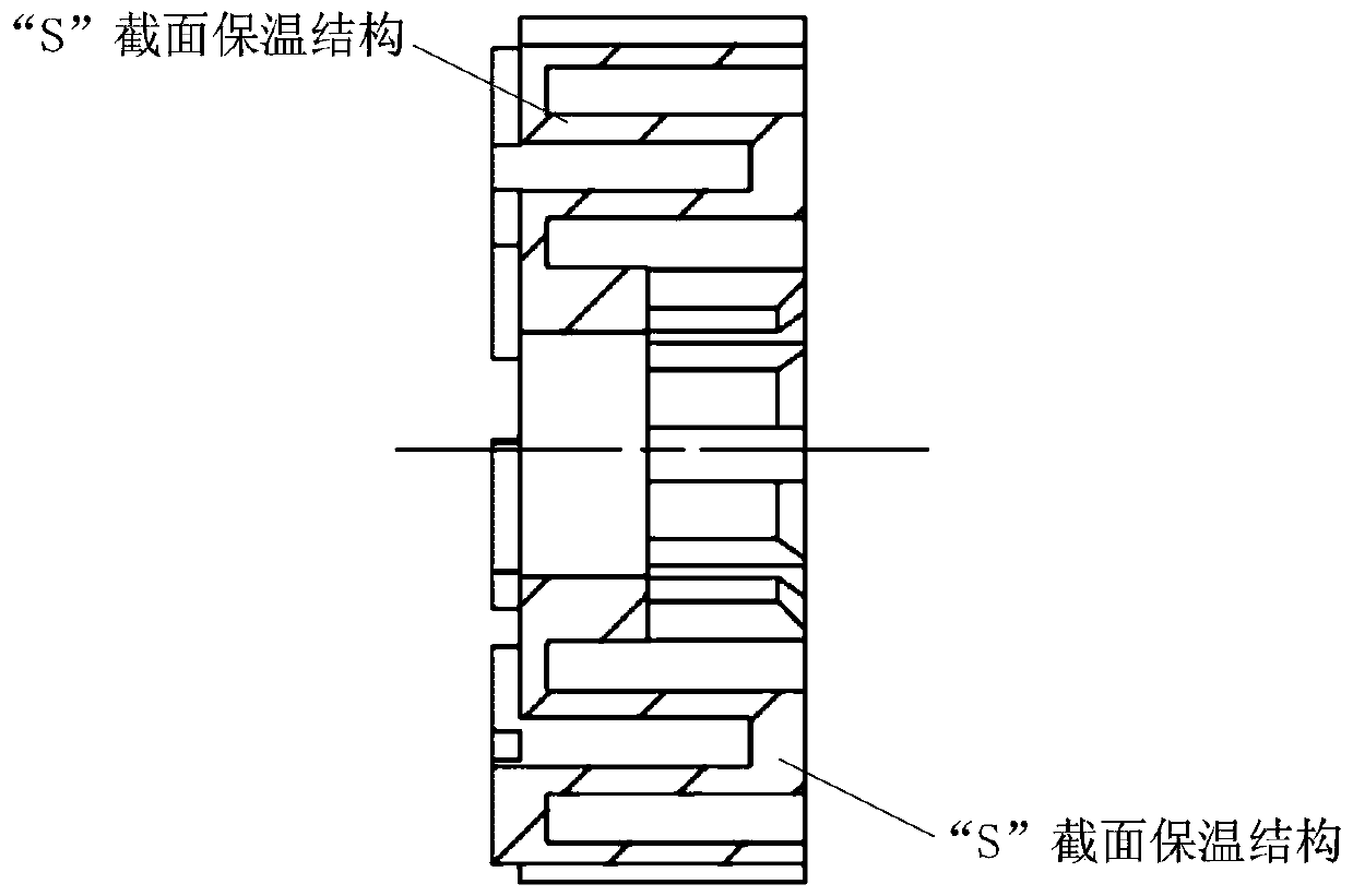 CPT-atomic-magnetometer-based space glass air chamber heat insulation device