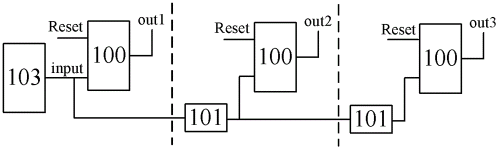 Measuring circuit of single-particle pulse width