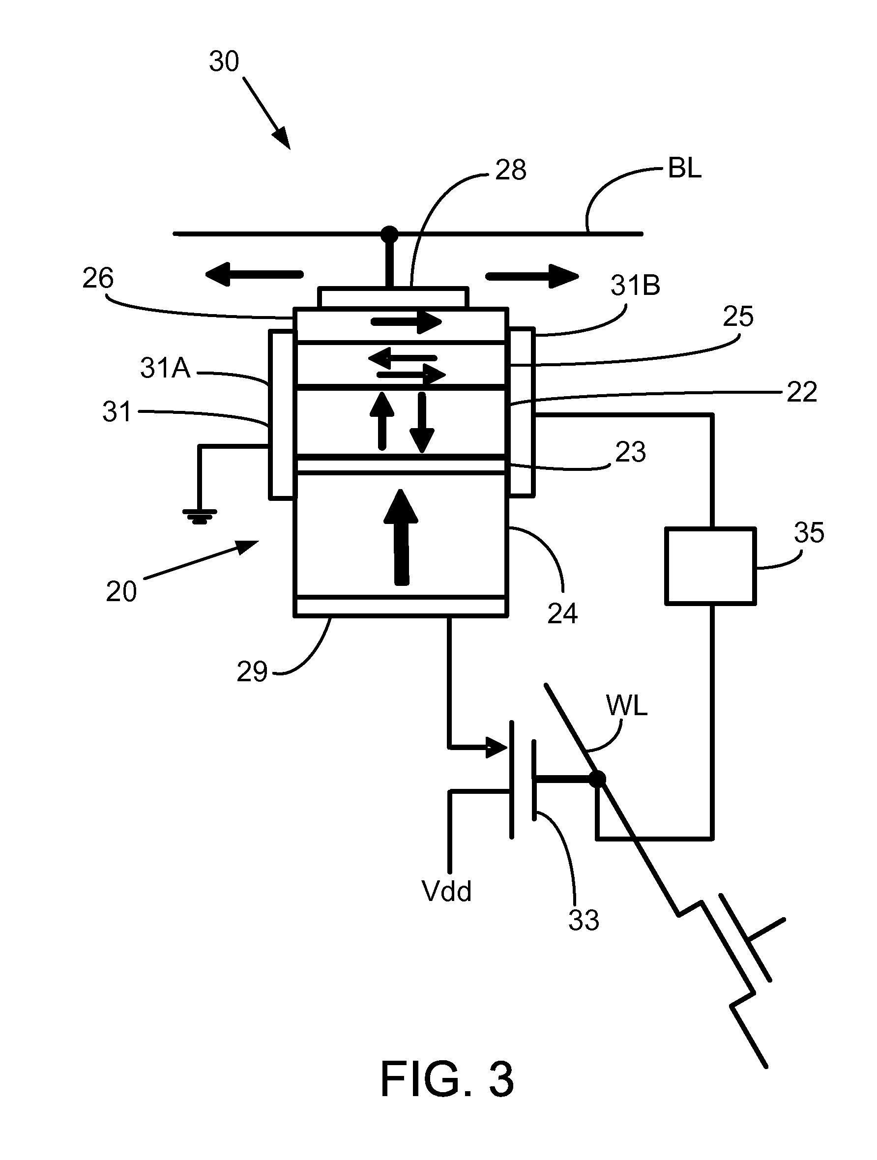 Magnetic memory with strain-assisted exchange coupling switch