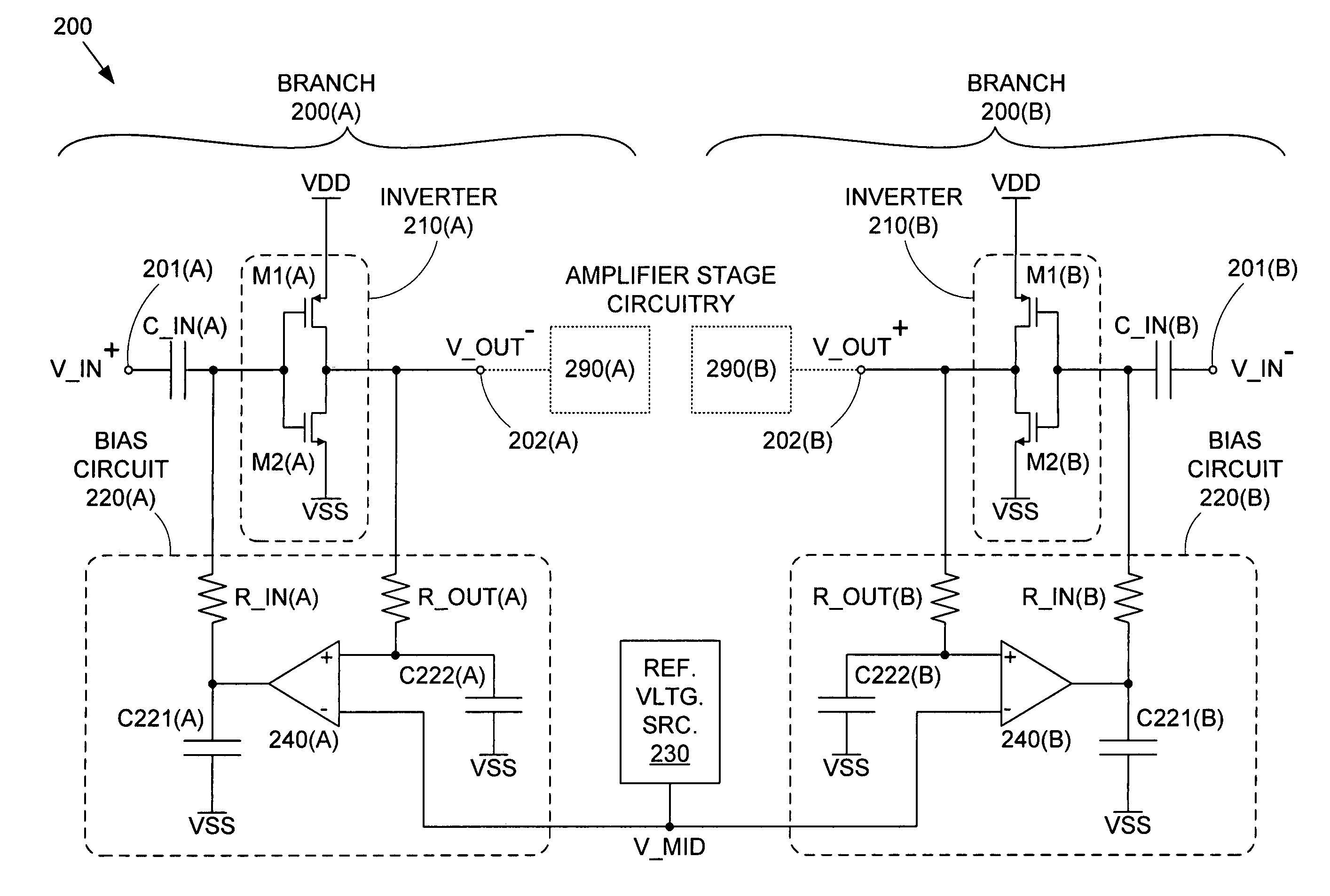 High frequency differential power amplifier