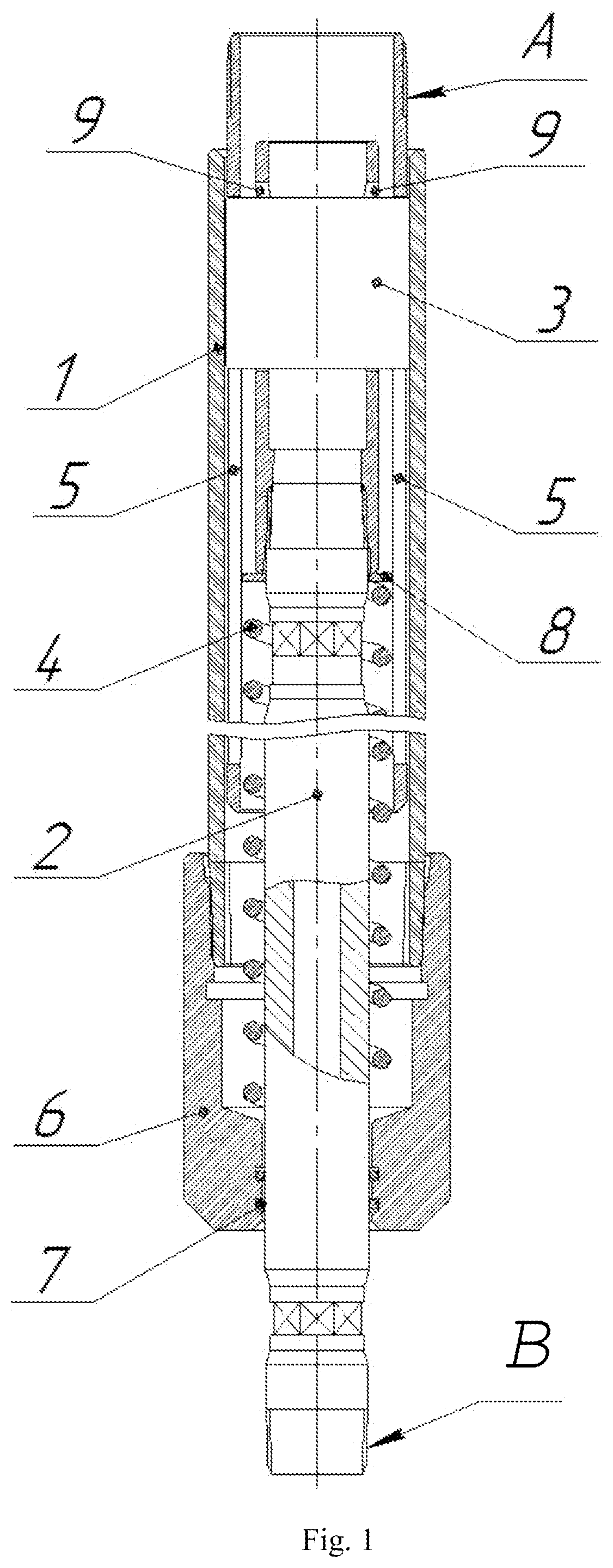 Device for generating an axial load in a drill string assembly
