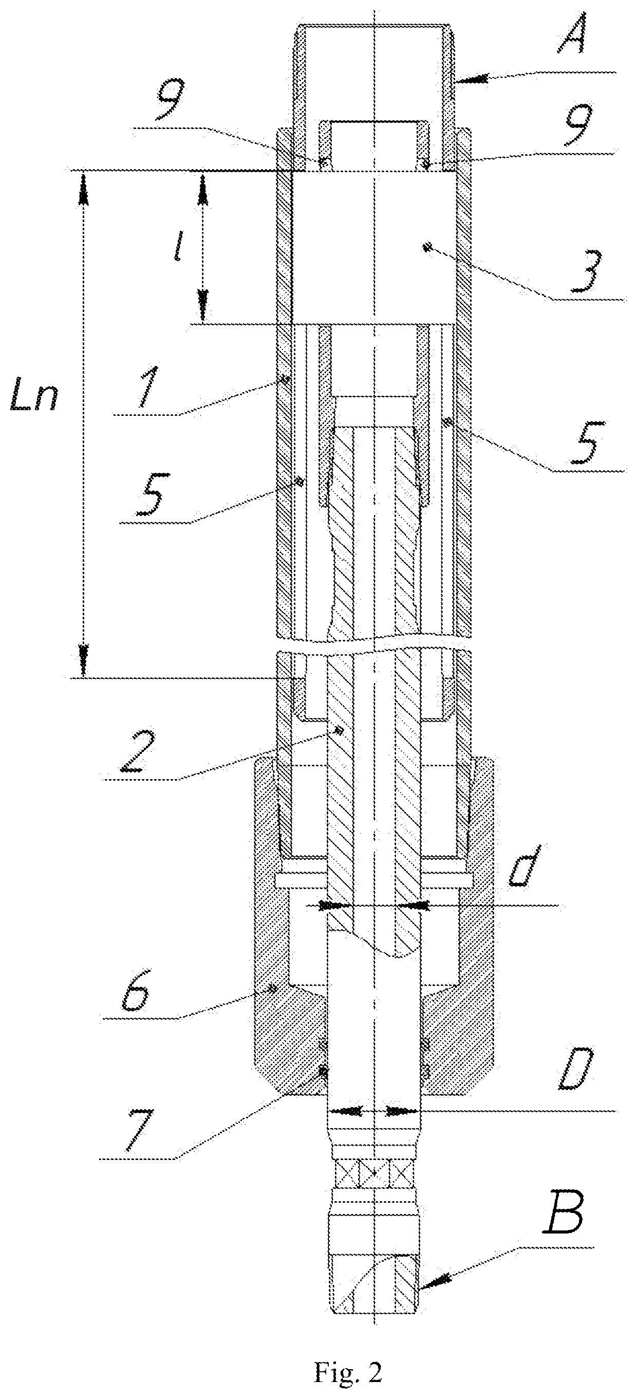 Device for generating an axial load in a drill string assembly