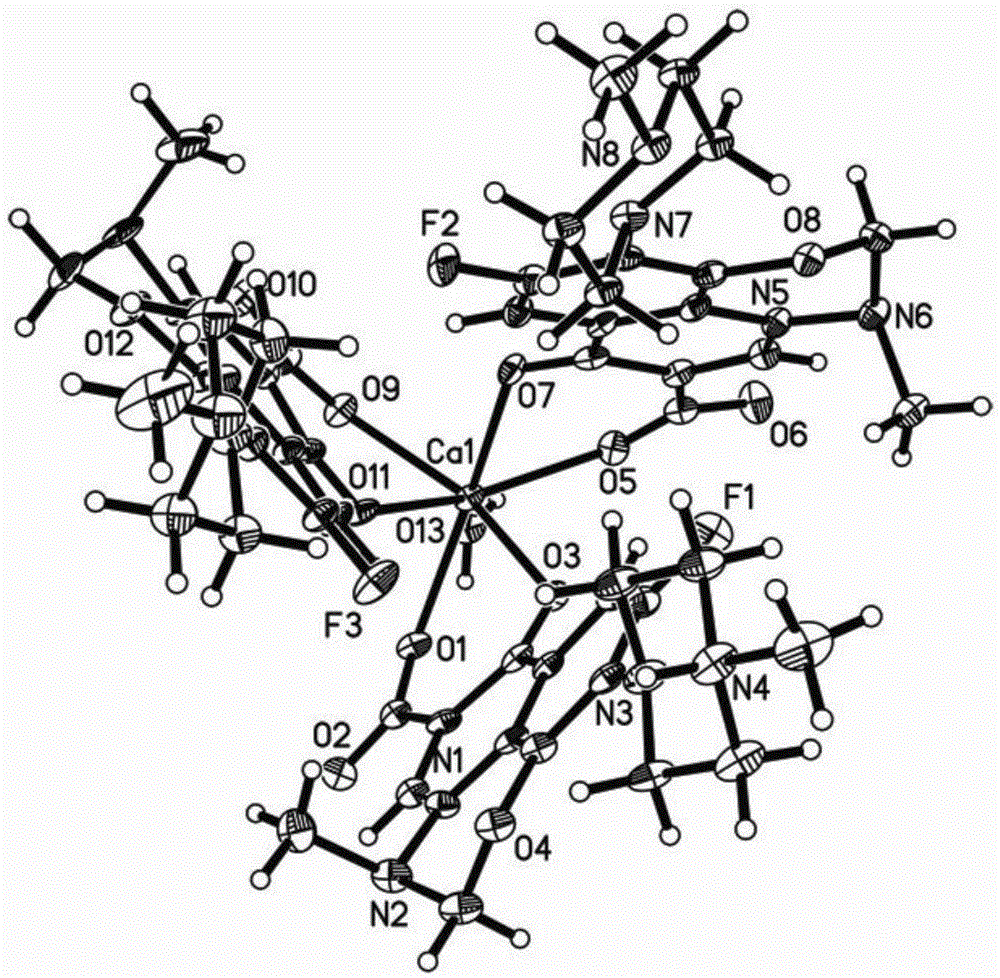 Marbofloxacin-calcium chelate and its synthesis method and application