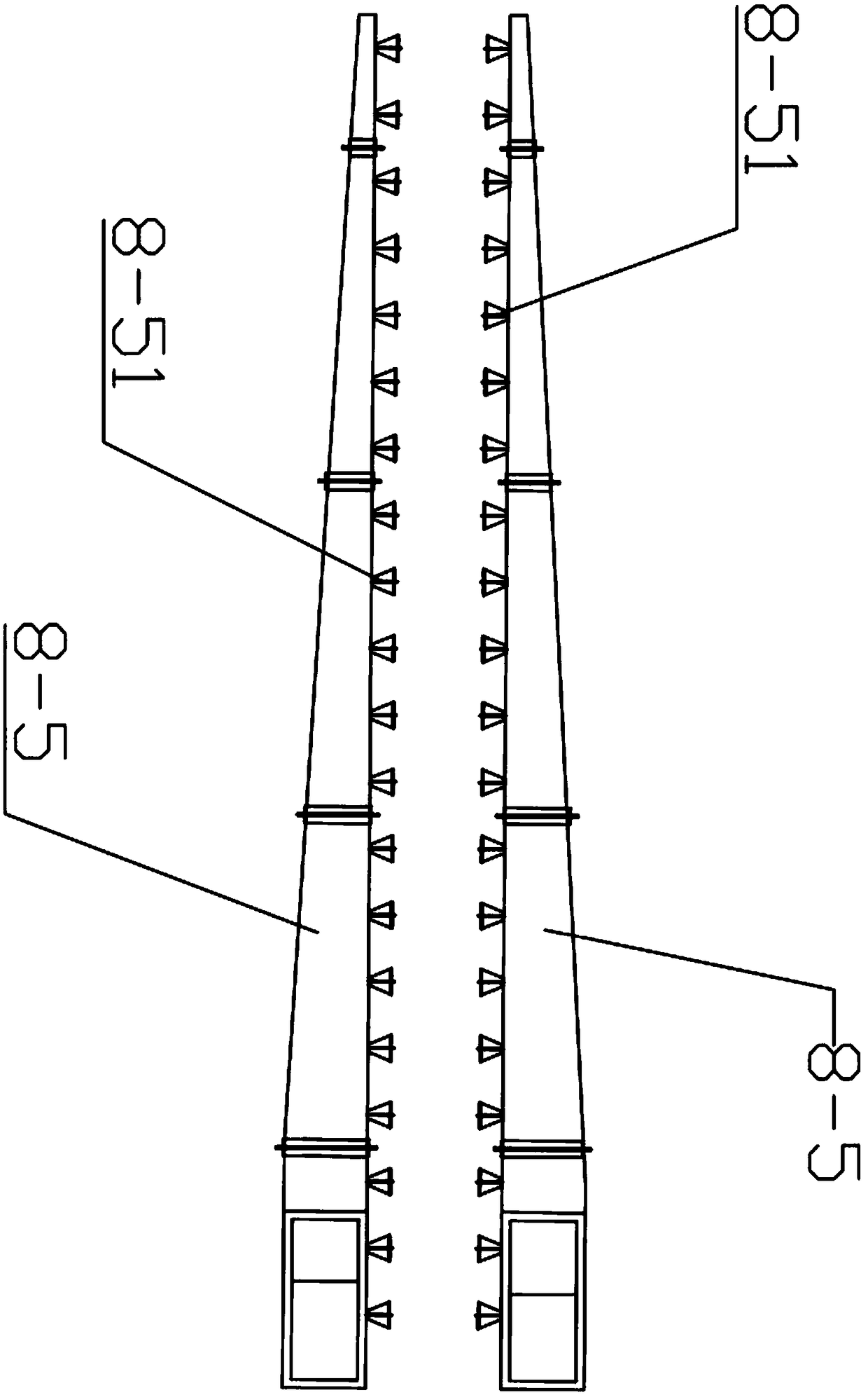 High-efficiency, space-saving and energy-saving oven for synthetic leather