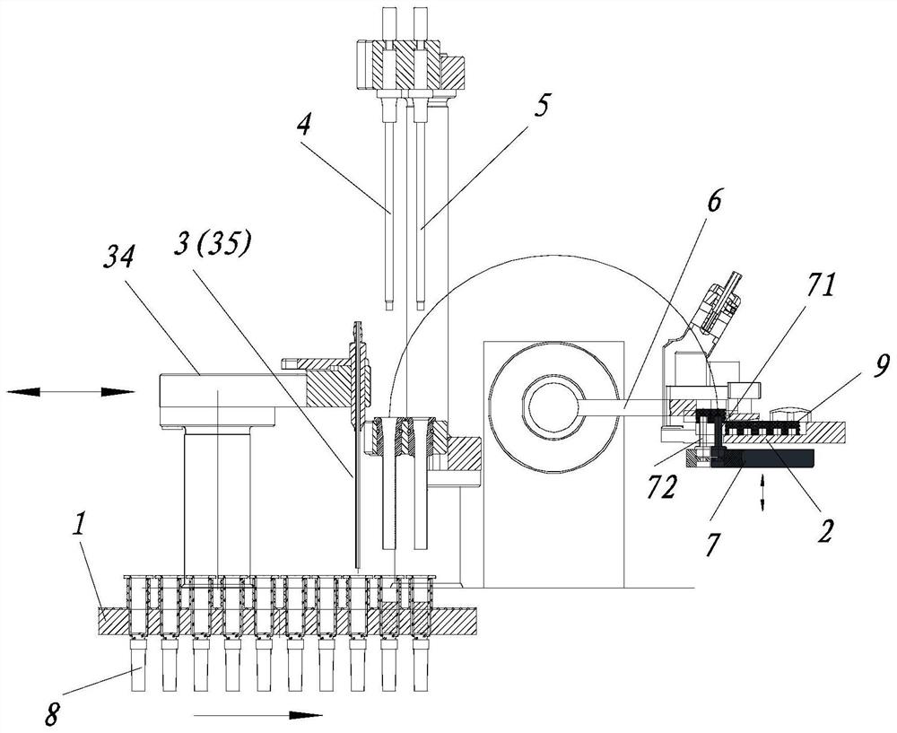 System for high-speed filling and plug adding and method