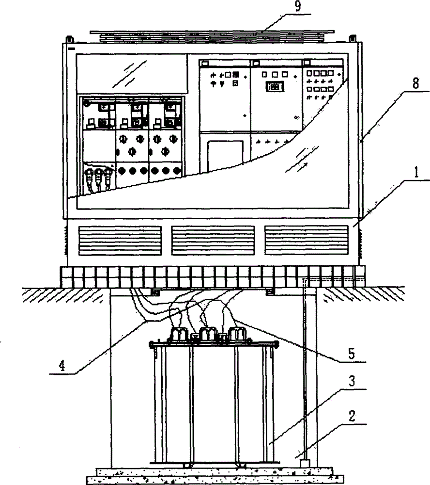 Intelligent media landscape-type buried energy-saving box transformer substation