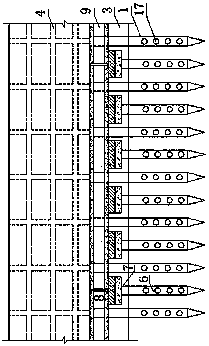 A kind of underground structure and construction method of tunnel cover bridge passing through bad geological conditions