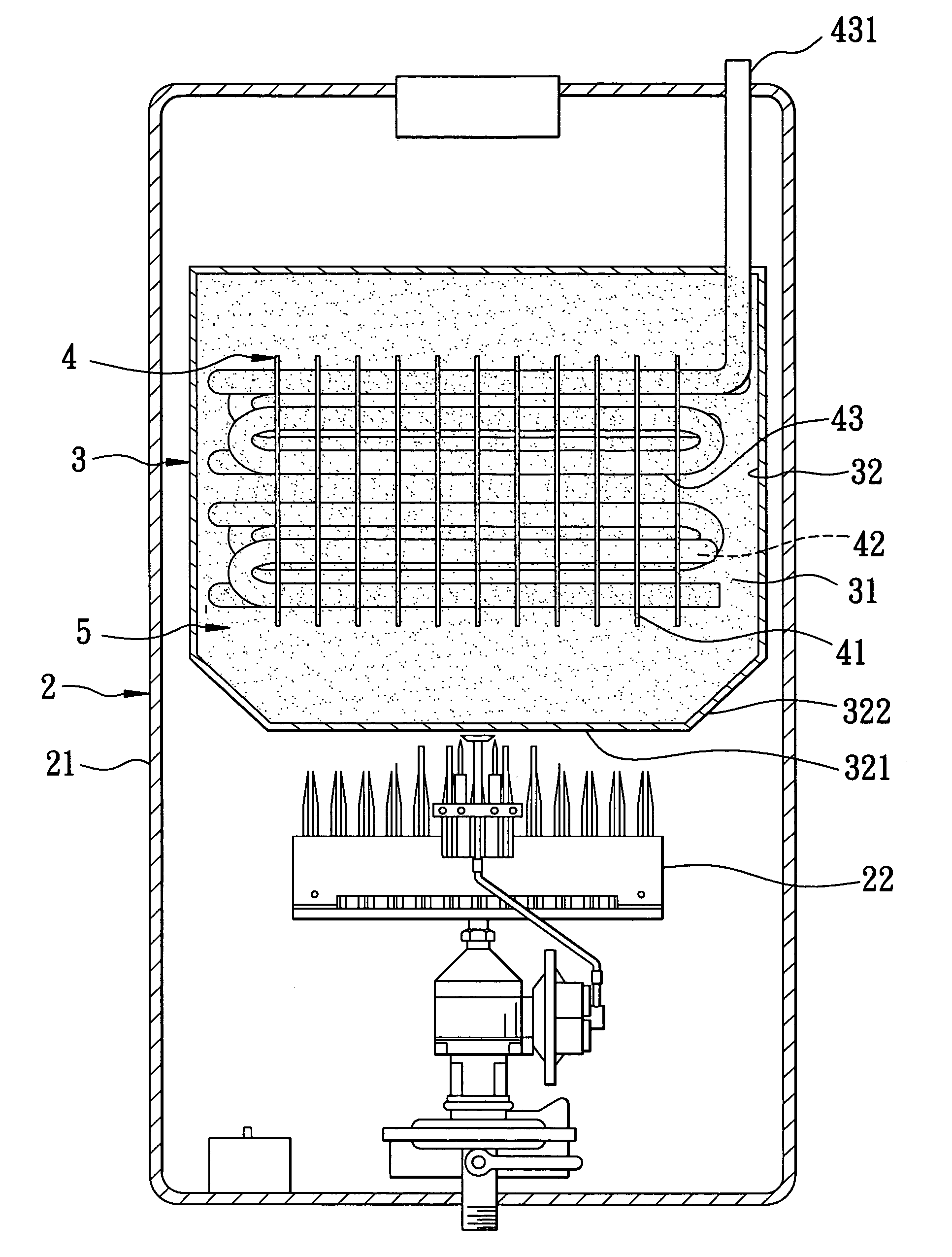 Heat conducting assembly for a water heater, and method for making the heat conducting assembly