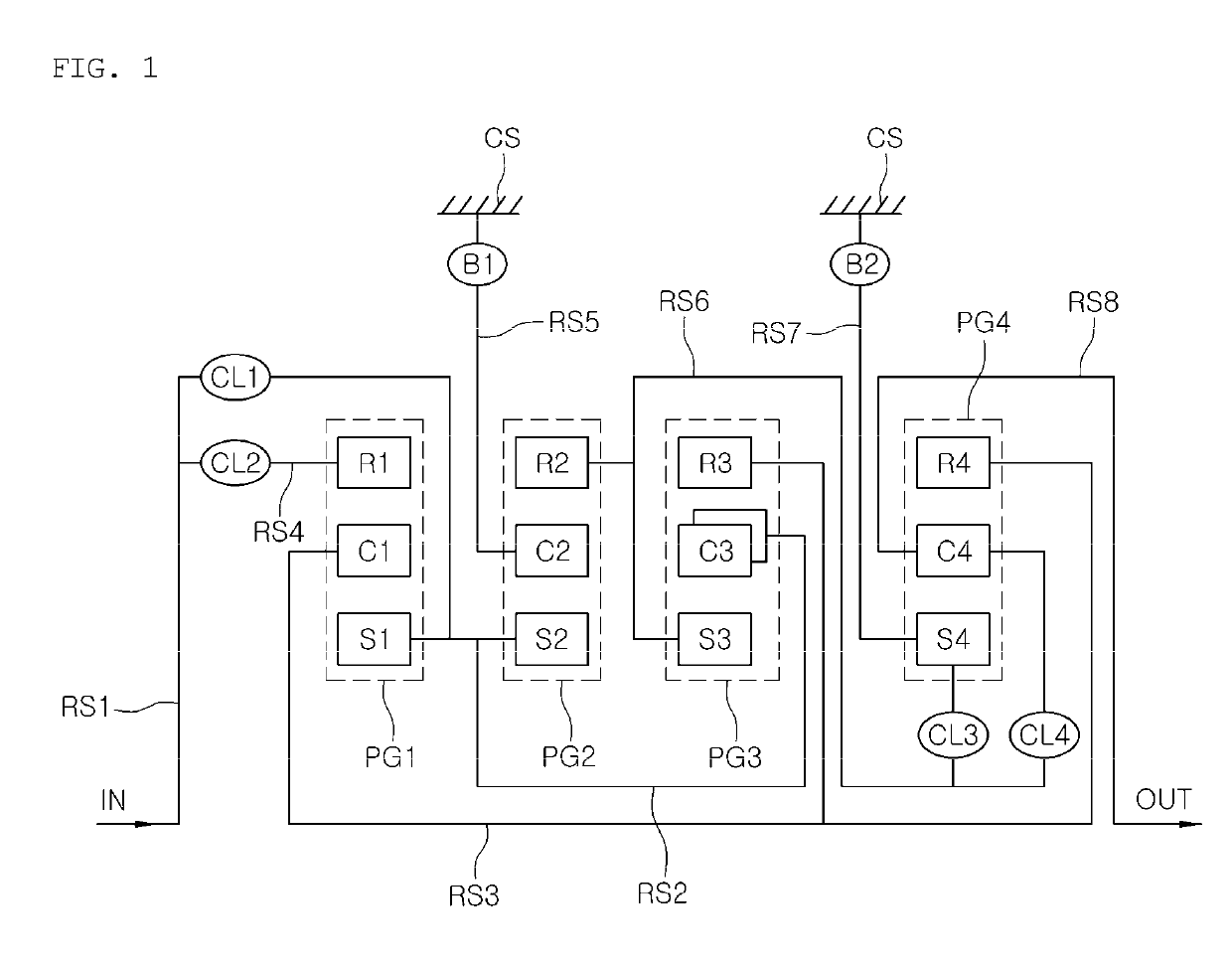 Multi-stage transmission for vehicles