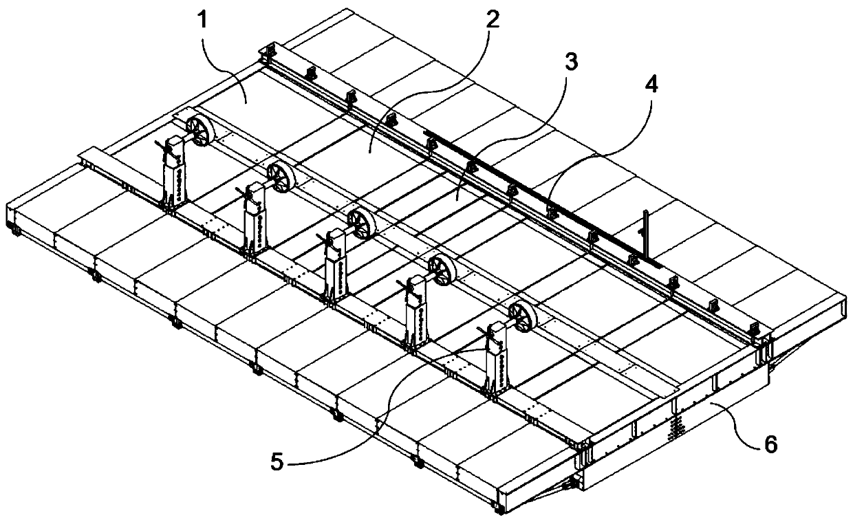 Vehicle mass center rollover angle measuring platform