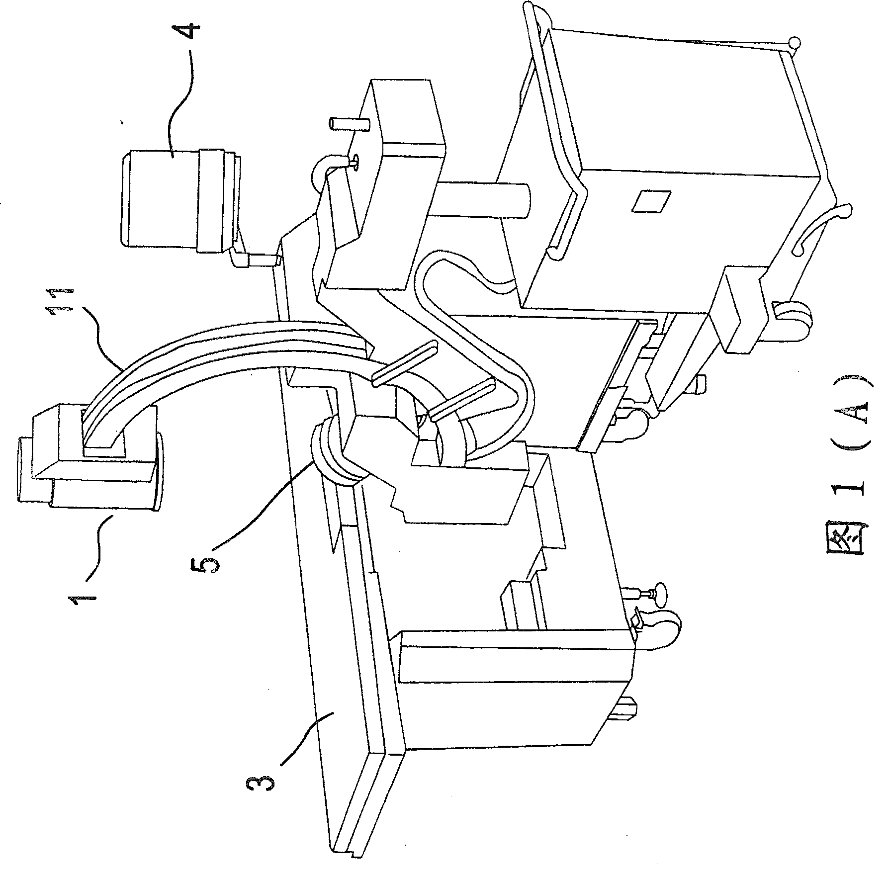 Tracing and positioning method of calculus tracing and positioning device for exosomatic calculus crusher