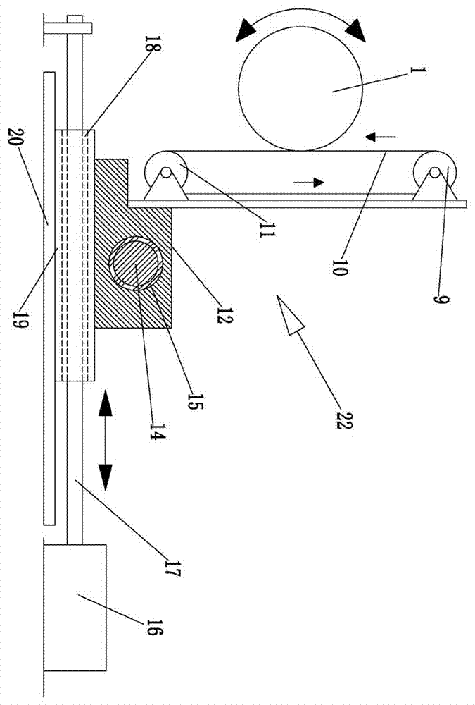 Automatic device for machining large roller of textile machine