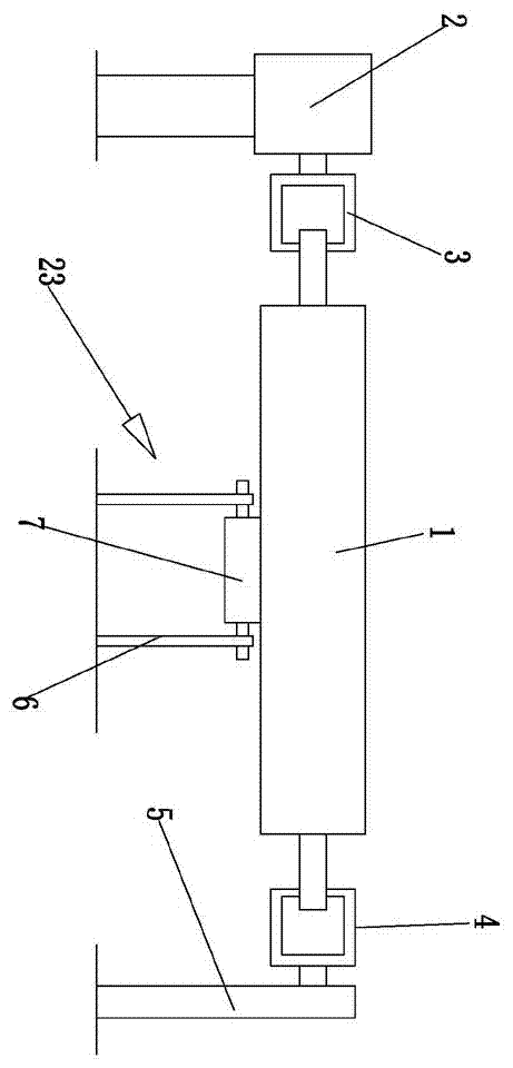 Automatic device for machining large roller of textile machine