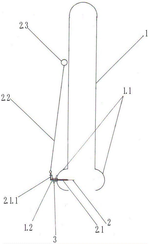 Young garlic shoot poking and breaking device