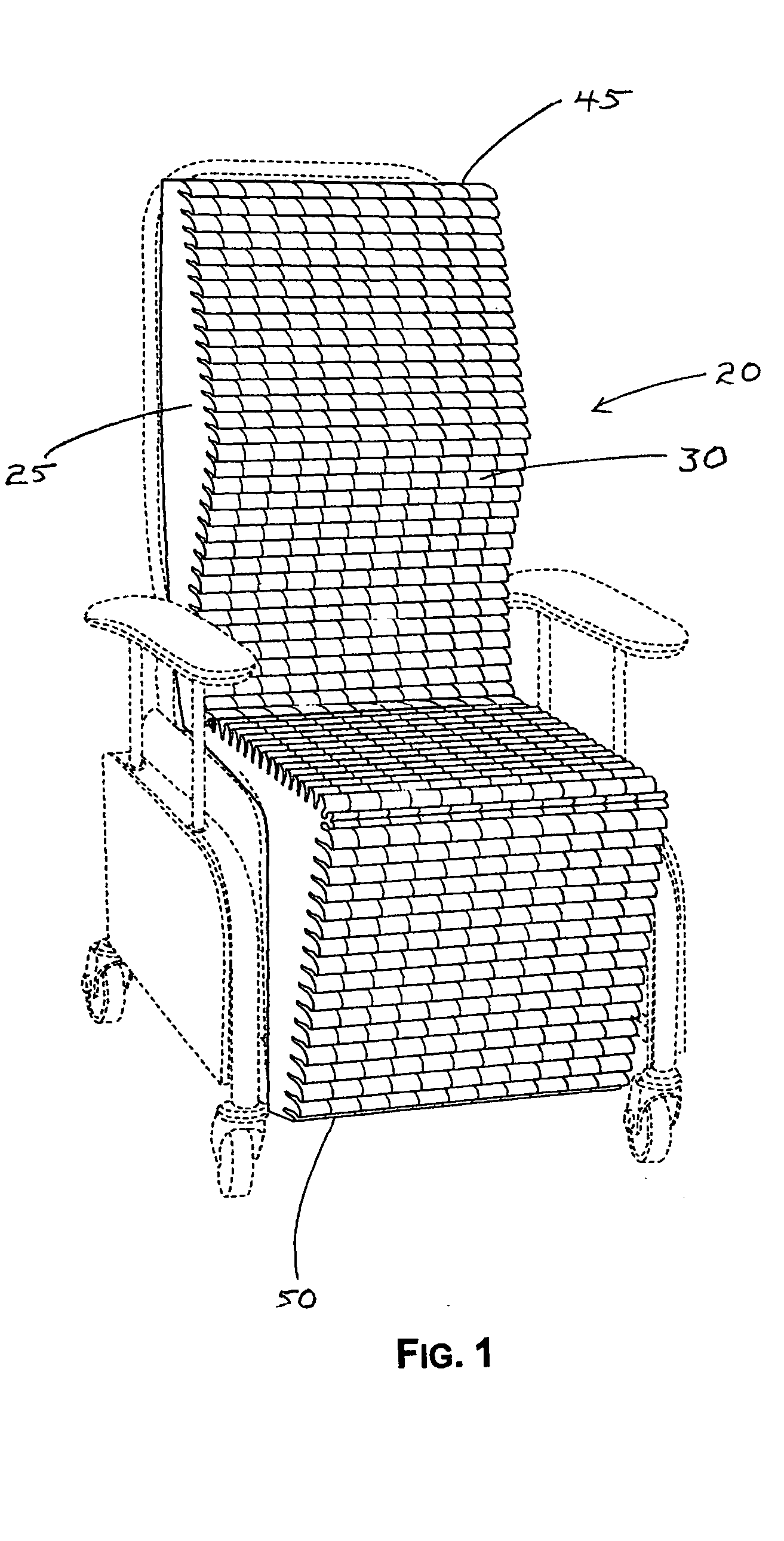 Shear reducing chair cushion