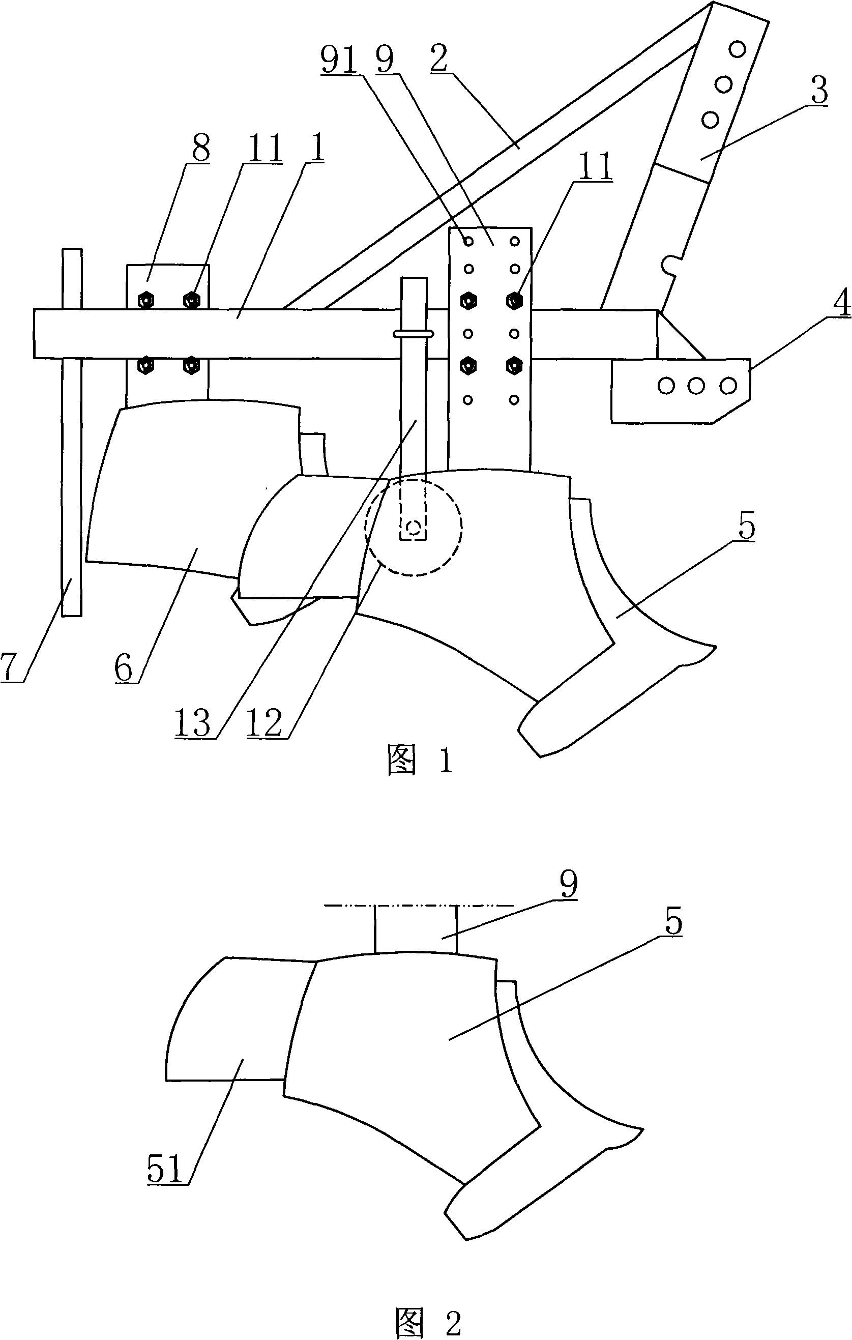 Soil-layer displacement method and soil-layer displacement plough
