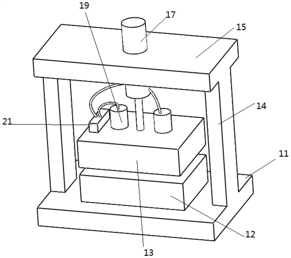 Device for forming plastic mold with embedded nuts and method