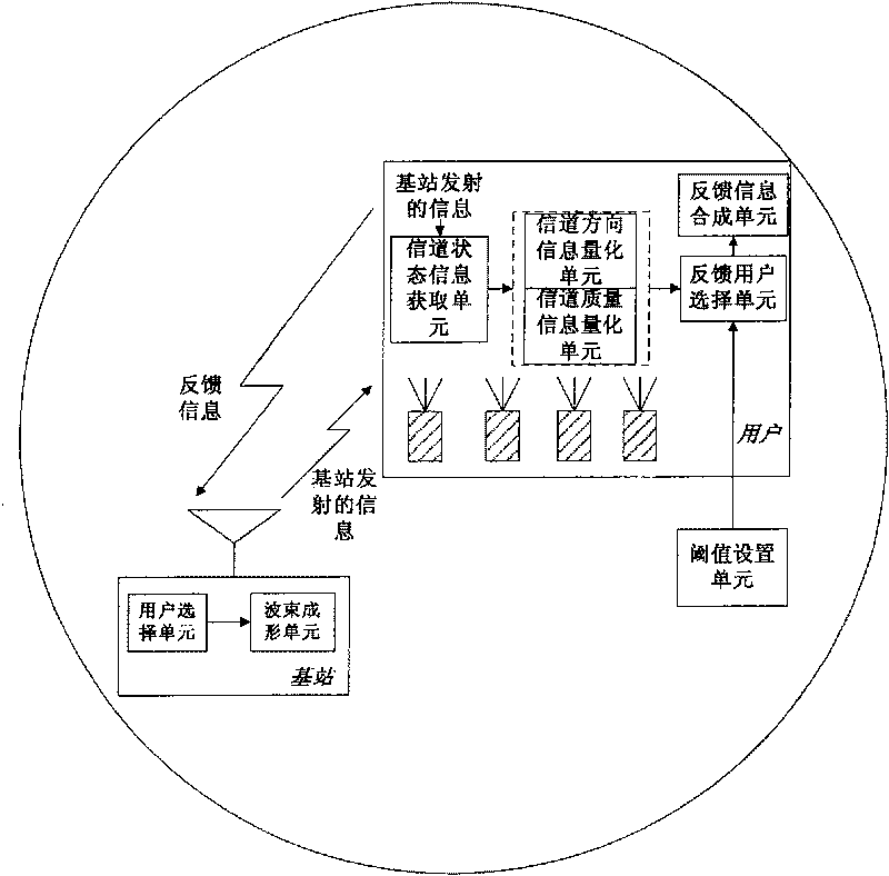 Method and apparatus for space division multi-access based on limited feedback restriction