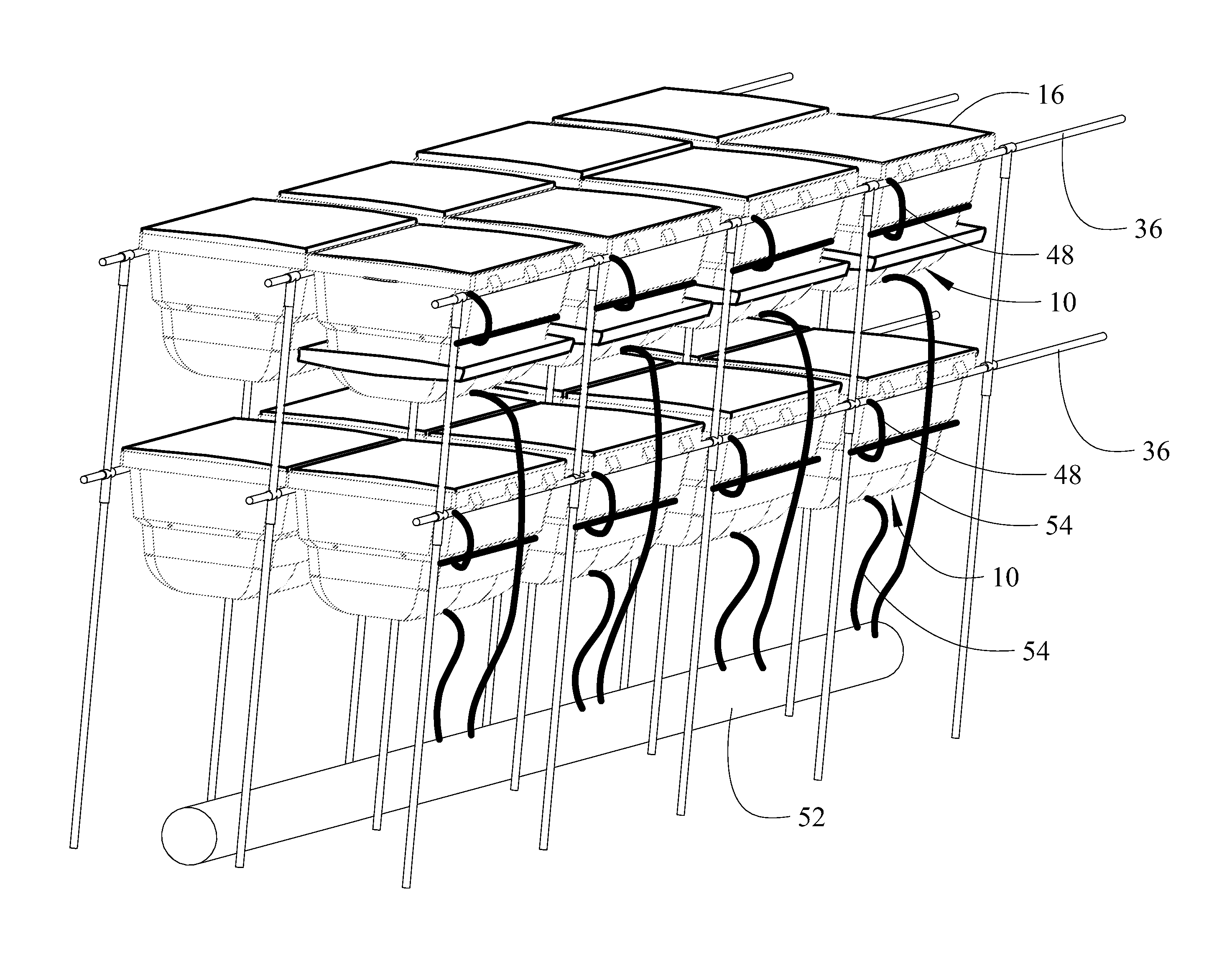 Commercial aeroponics system