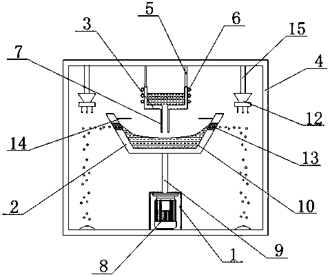Metal powder manufacturing device capable of controlling grain size of metal powder