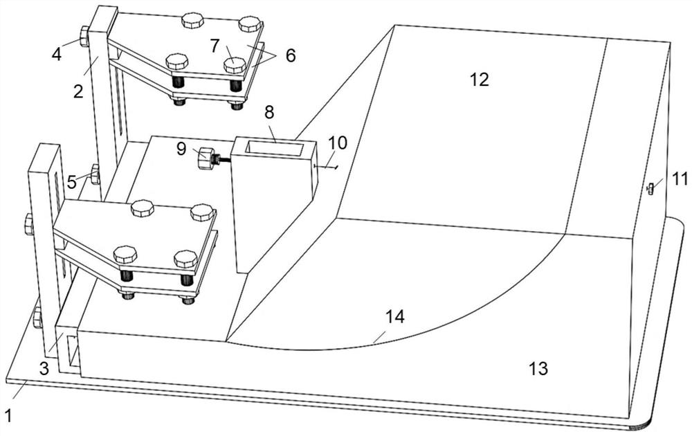 Dynamic simulation test system for piled anchor support slope under earthquake action