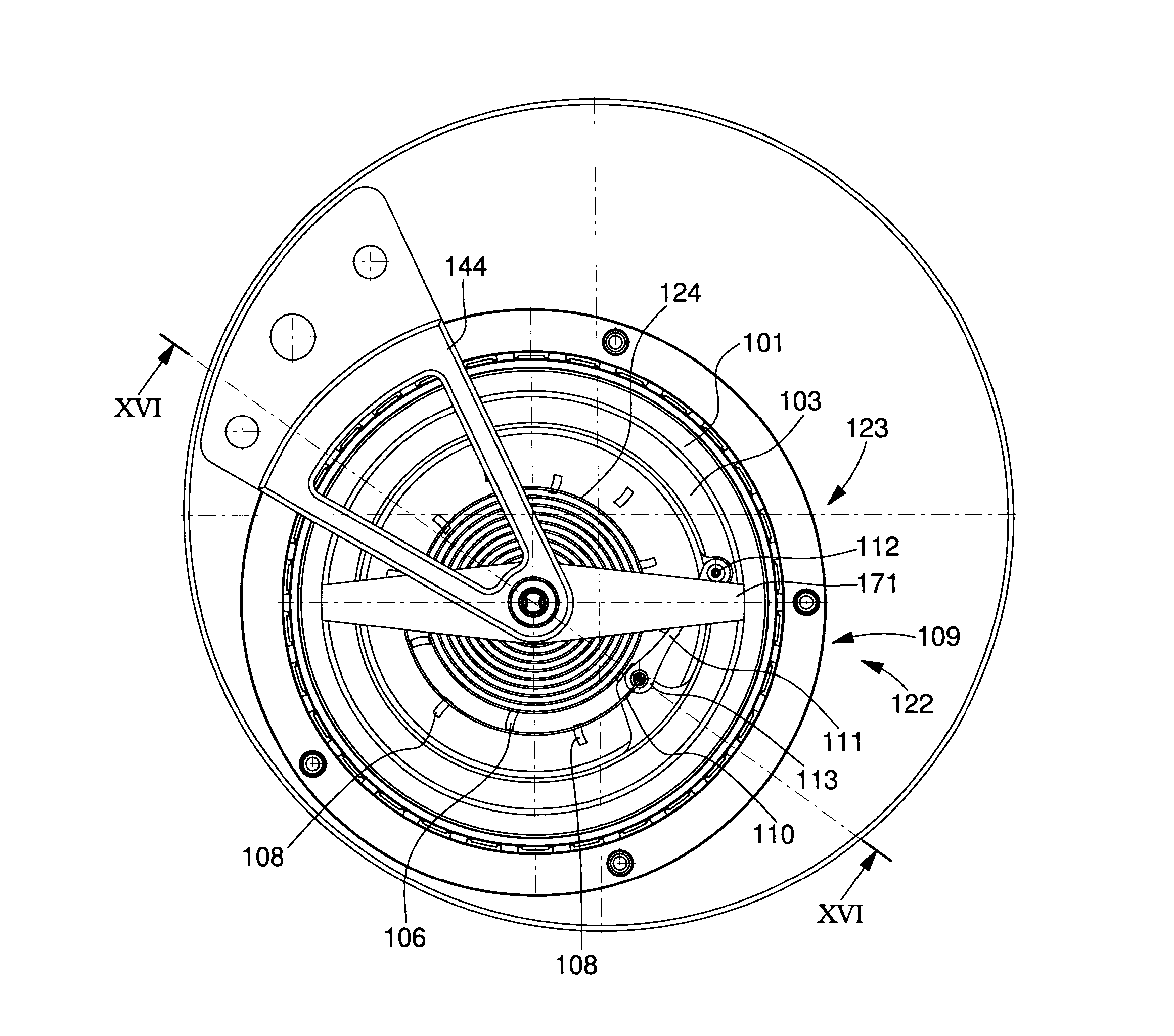 Escapement system for a sprung balance resonator