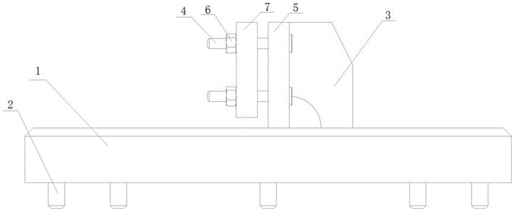 A fixture for vibration detection of metal beams