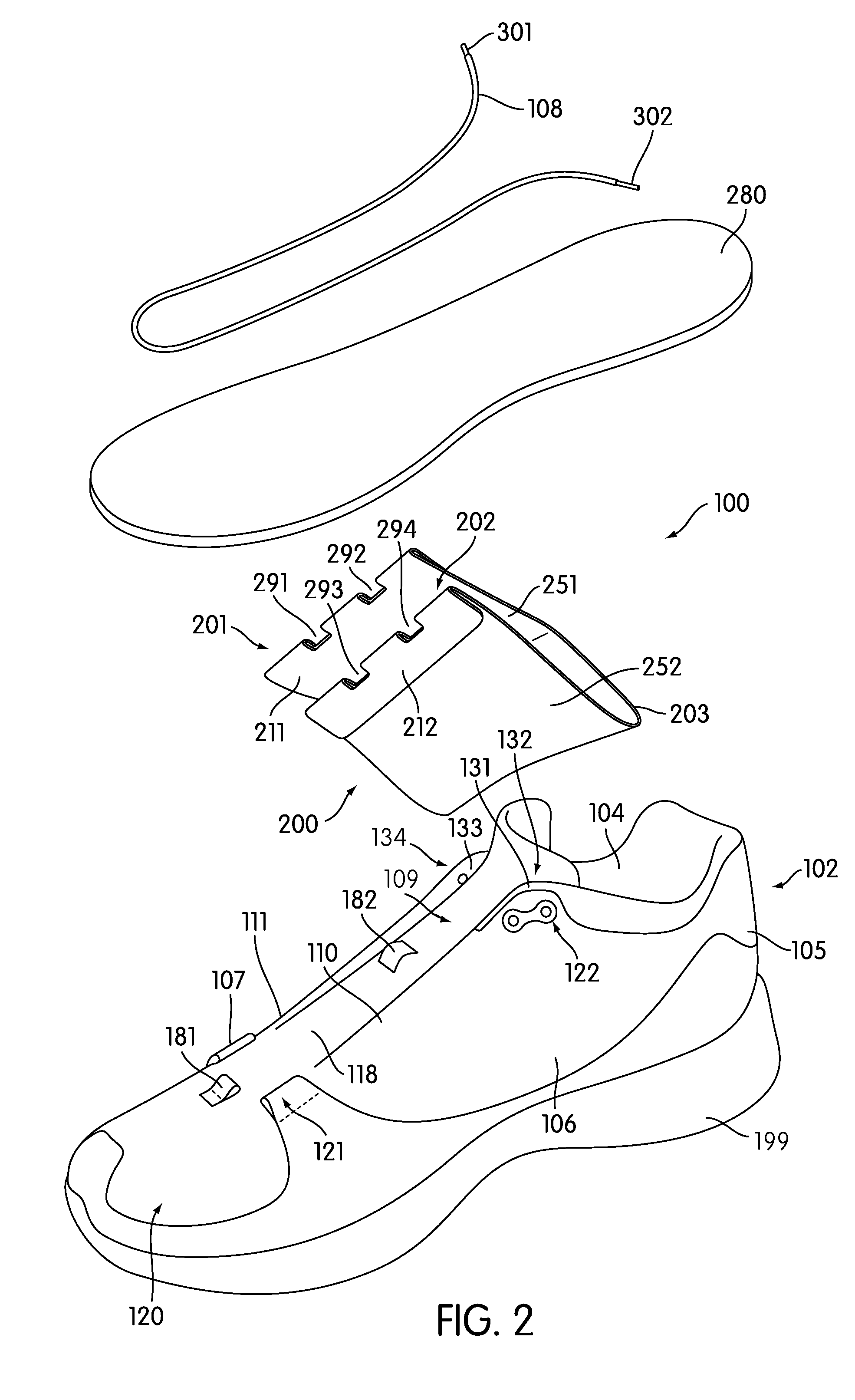Article of Footwear with Integrated Arch Strap