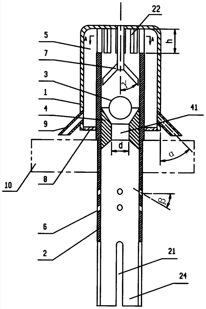 Gas-liquid distributor for wood tar ebullating bed reactor