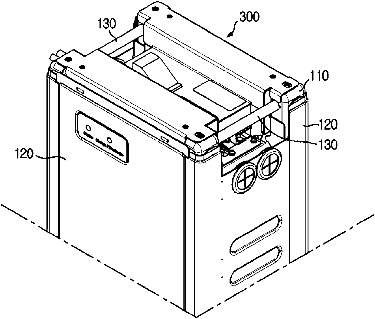 Electrical box for battery pack and battery pack structure using same