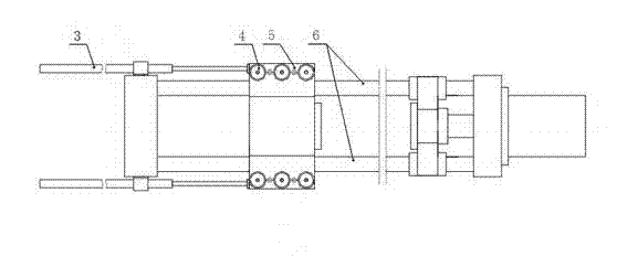 Clamping and moving device and method of cross beam of horizontal type tensile and compression testing machine