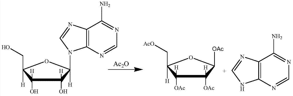 Synthetic method for adenine