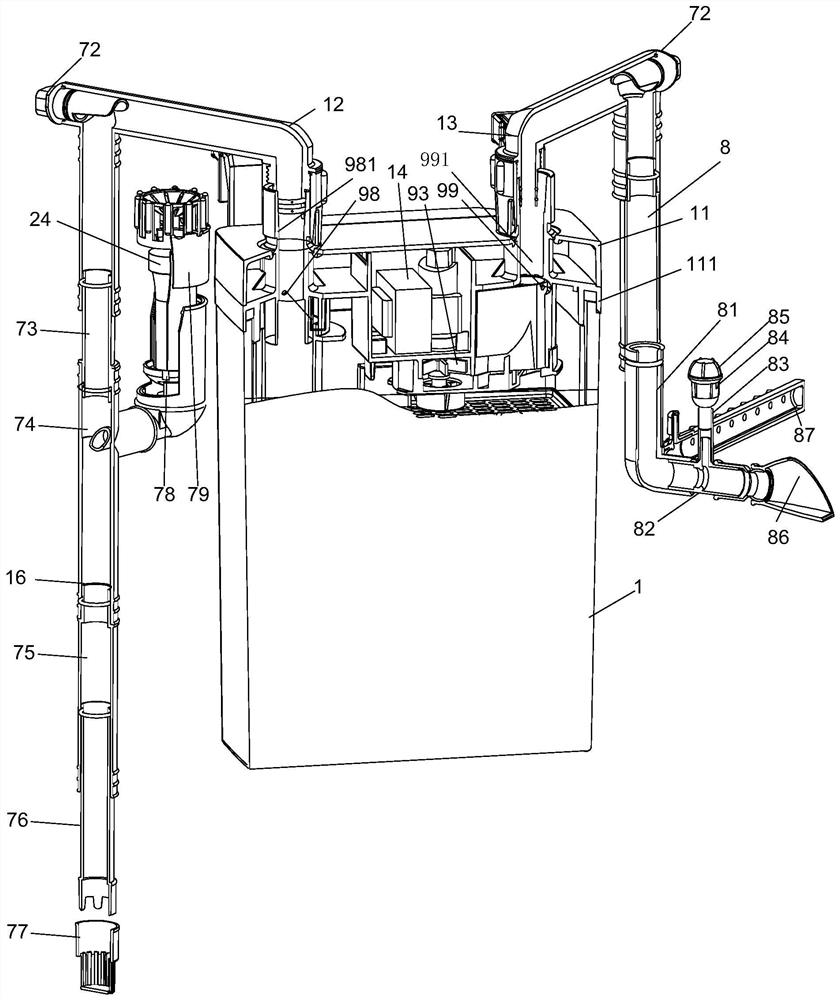 Out-cylinder filtering equipment with filtering equipment