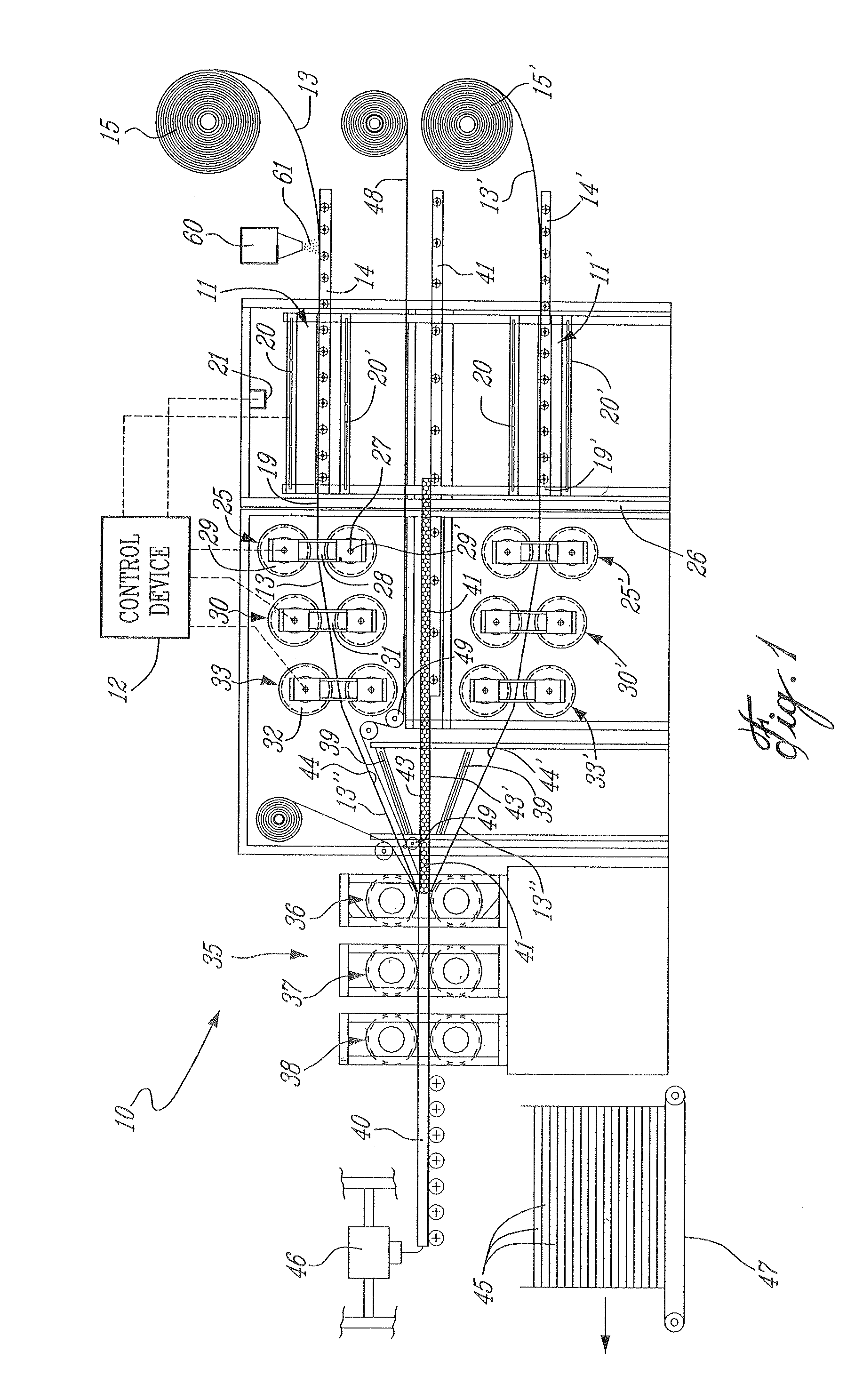 Process for producing lightweight thermoplastic composite products in a continuous manner