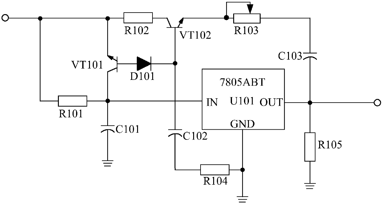 Light-operated LED switch power source based on voltage double protection processing