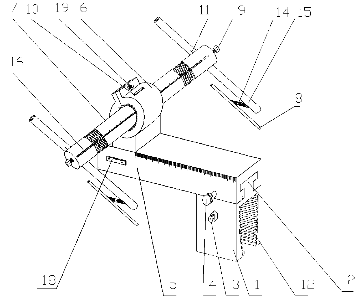 A space positioning auxiliary drilling device