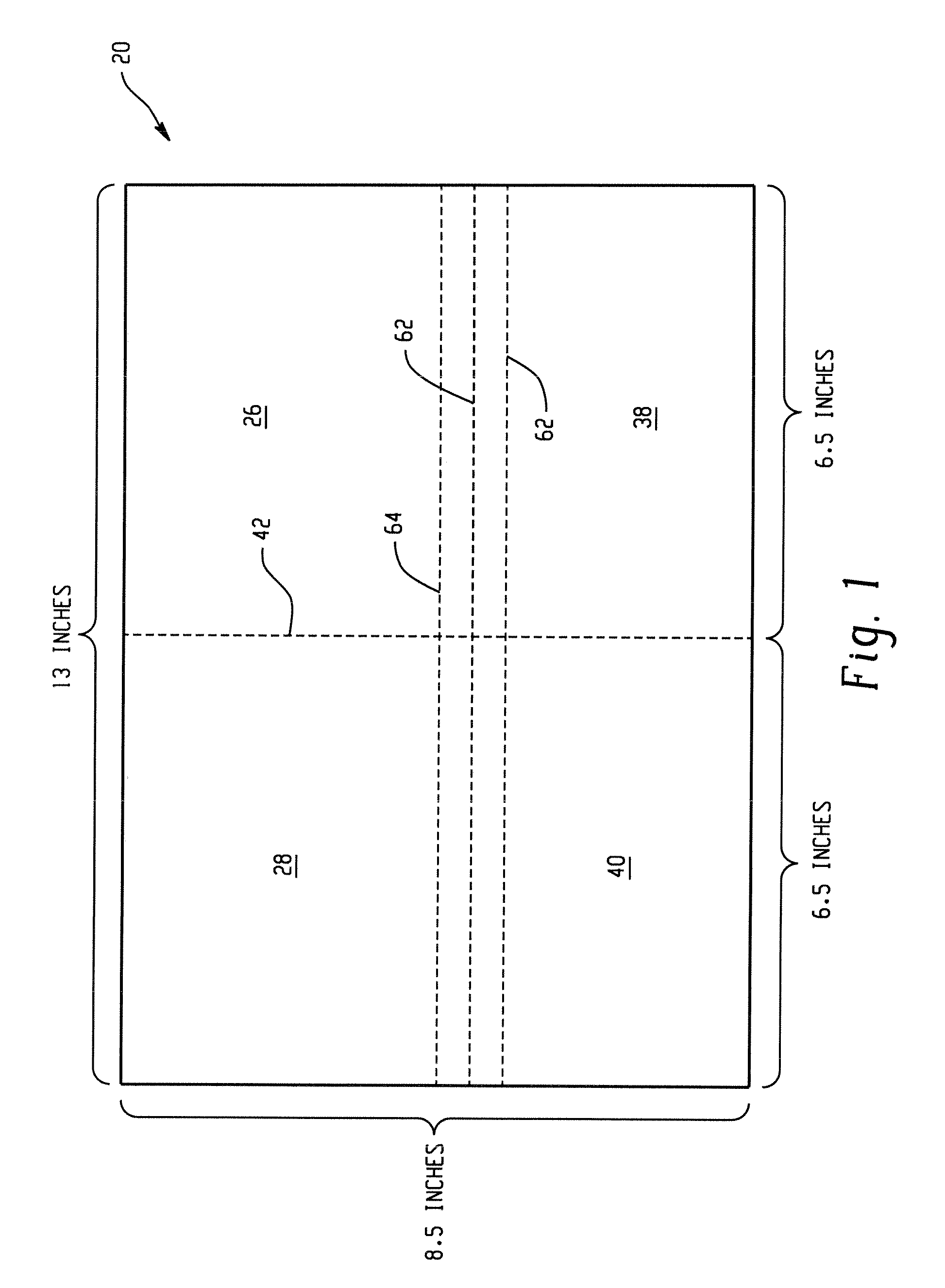 Folded sheet material and array of folded sheet materials
