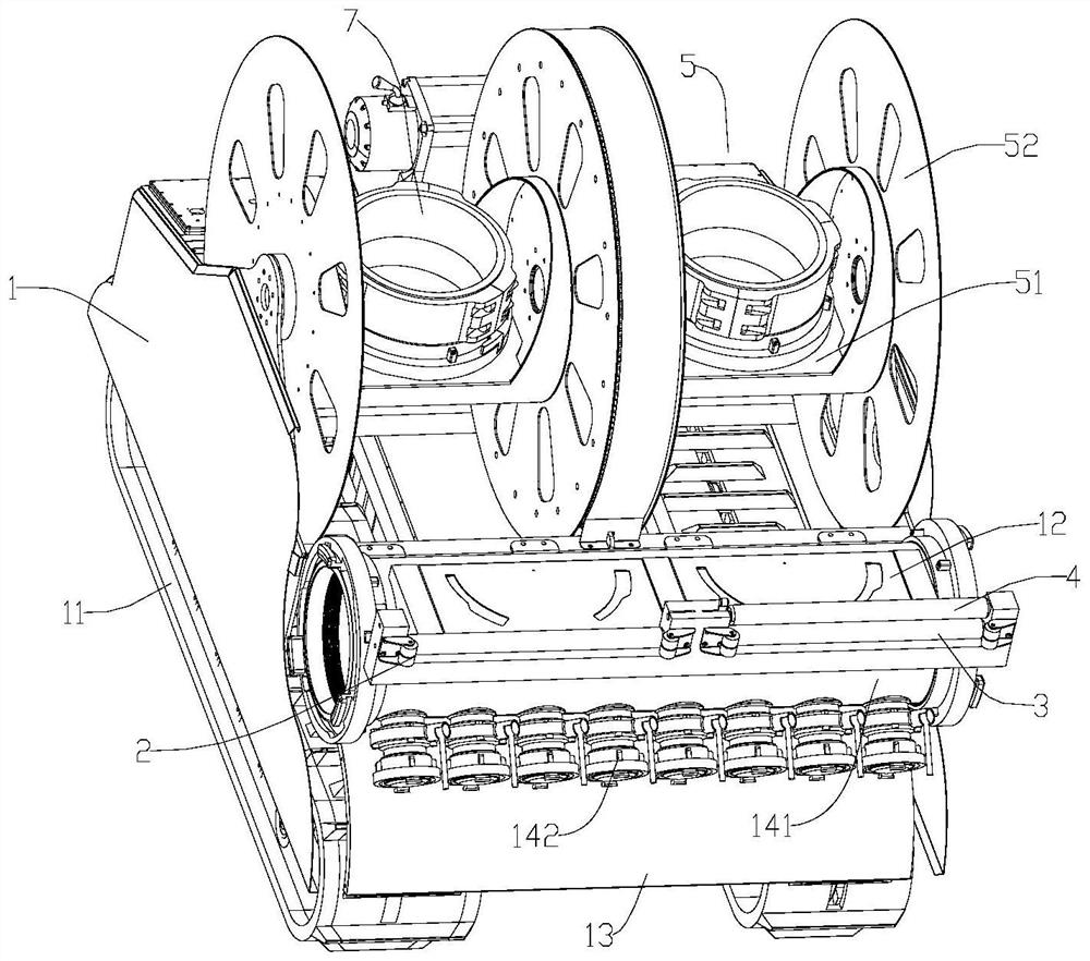 Water hose storage method of water hose robot and water hose robot